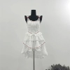 Summer Women Korean Fashion Mori Girl Mini A-line Lace Patchwork Evening Frocks French Vintage One-Piece 2000s Party Coquette