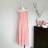 Woman Chiffon A-Line Dress Gauze Halter Dress Square Neck Spaghetti Strap Off Shoulder Fairy Core Frocks One-Piece Aesthetics